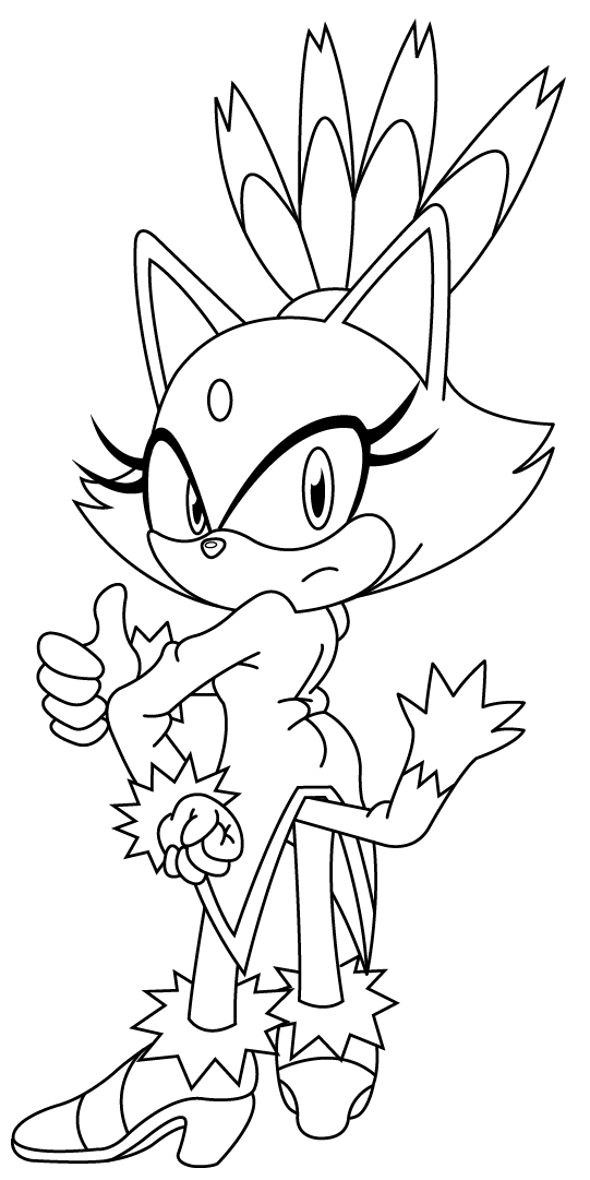 Blaze The Cat Coloring Pages - Coloring Home