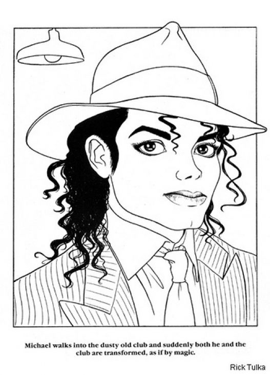 Michael Jackson the king of pop coloring page to print out ...