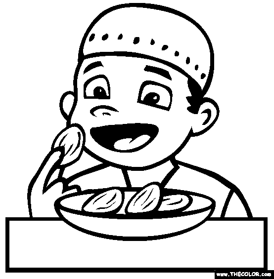 Eating Dates Coloring Page | Free Eating Dates Online Coloring