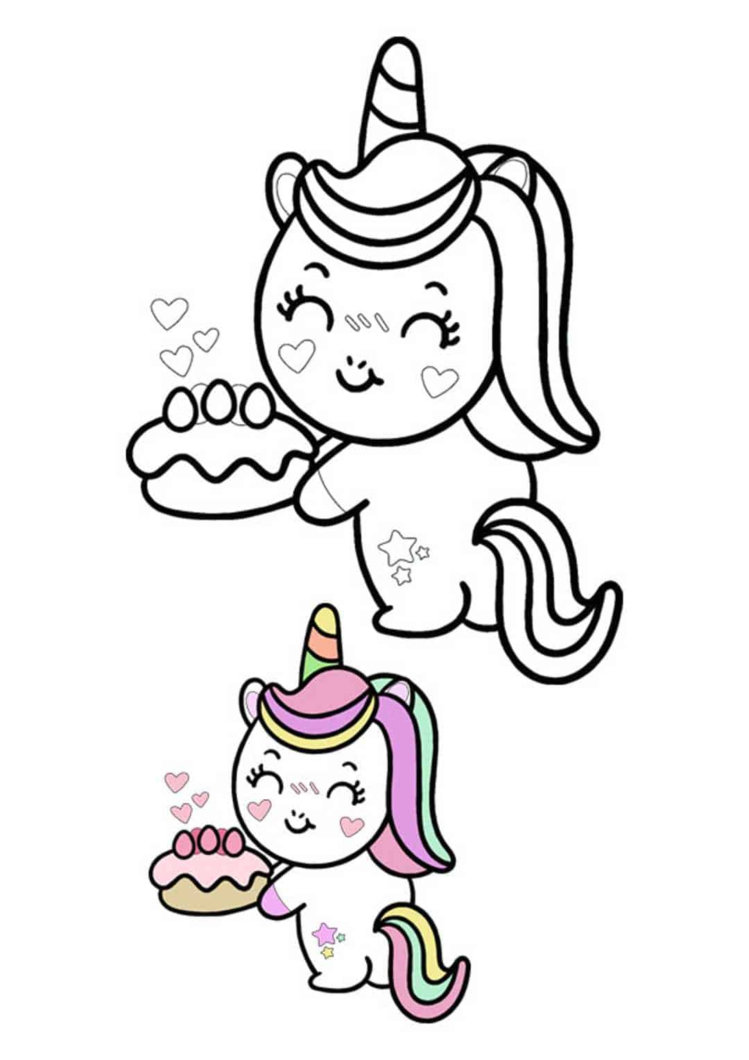 Unicorn Birthday Coloring Pages - 4 Free Printable Coloring Sheets (2020)