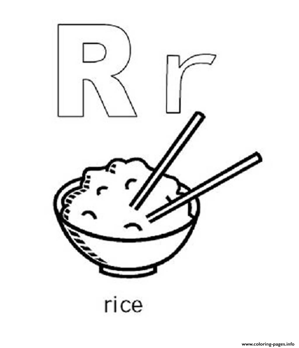 Rice Free Alphabet S4eea Coloring Pages Printable