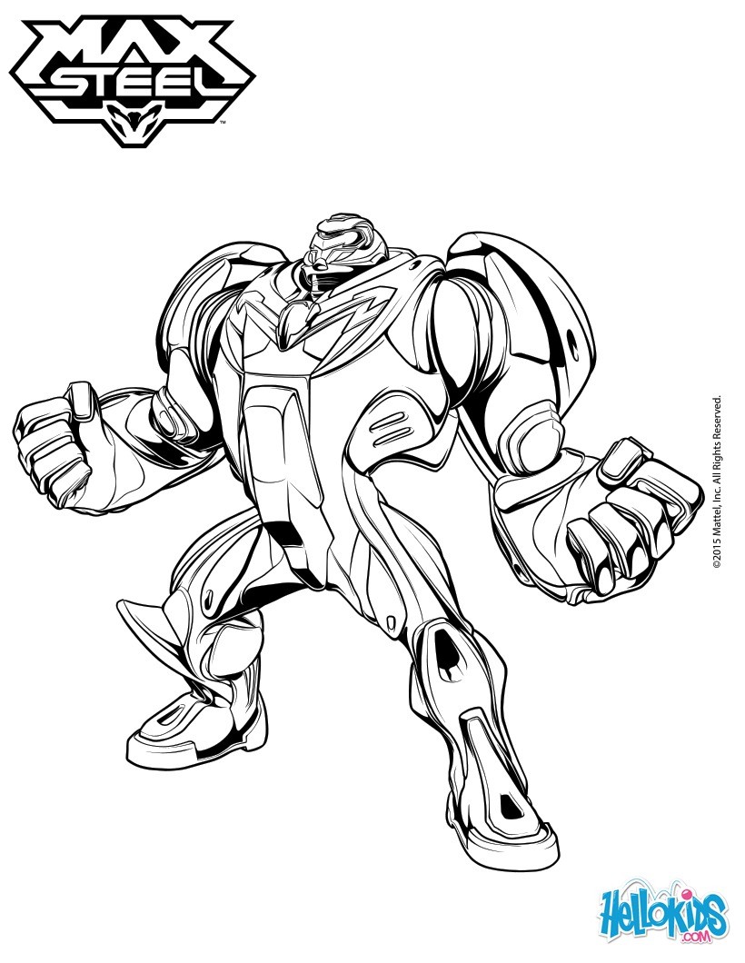Superhero turbo max steel coloring pages - Hellokids.com