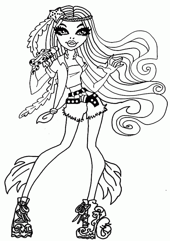 coloring madison fear-1 | Monster High coloring pages