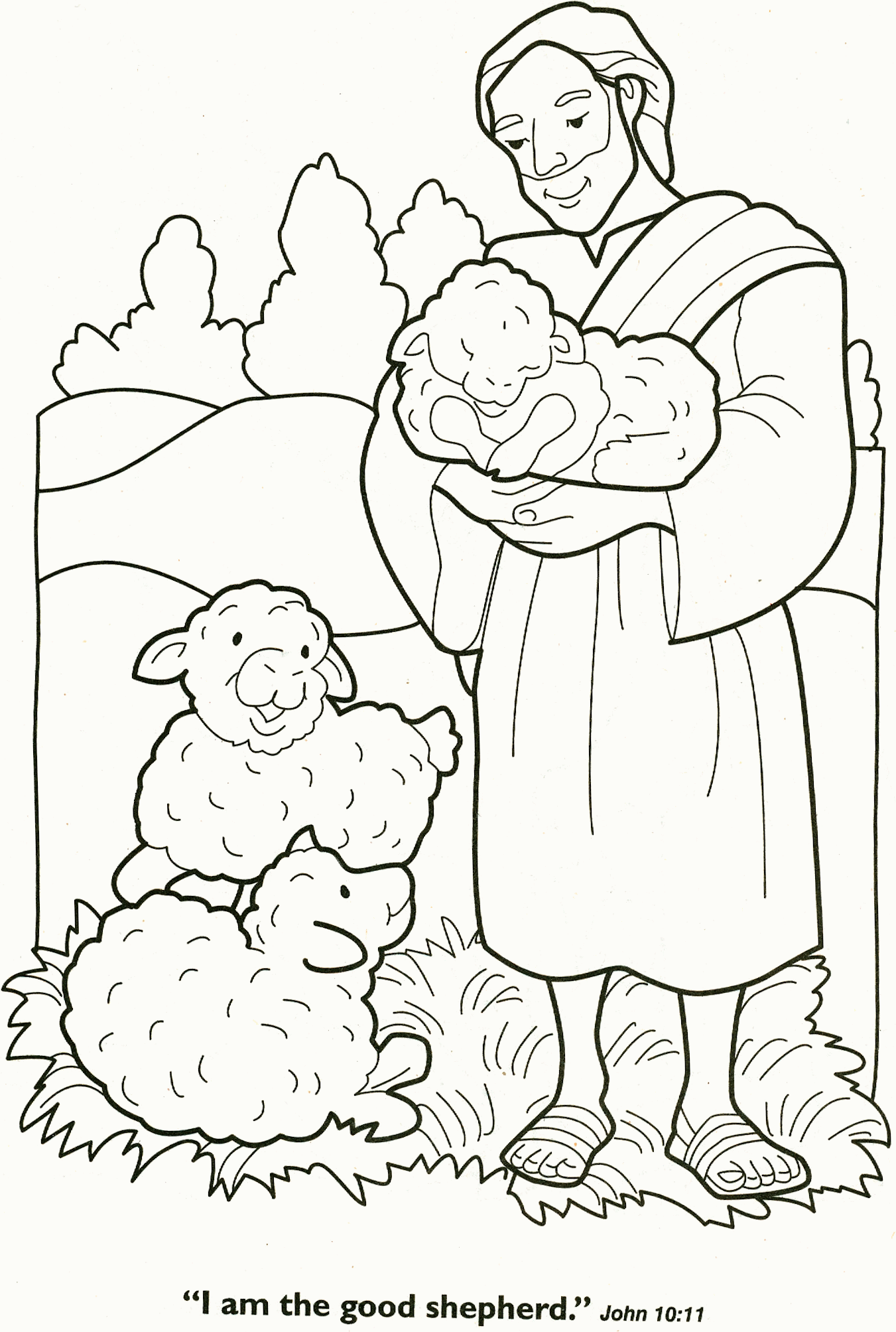 Good Shepherd Coloring Pages Free   Coloring Home