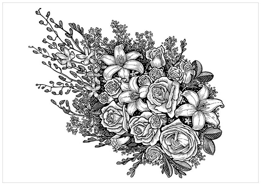 Amazingly Exquisite Free Printable Coloring Pages of Flowers