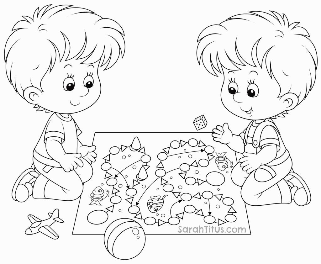 Coloring Pages Children Playing - Coloring Home