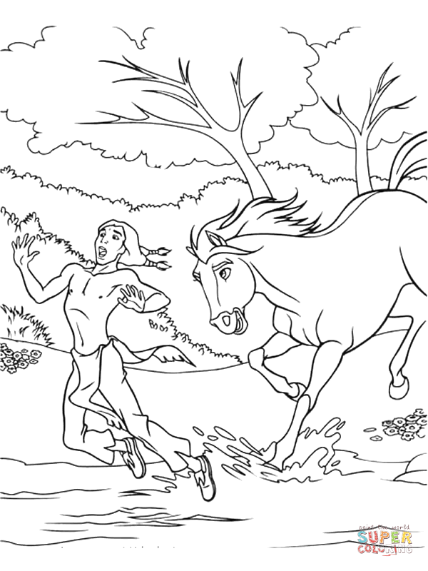 Little Creek Running Away coloring page | Free Printable Coloring ...