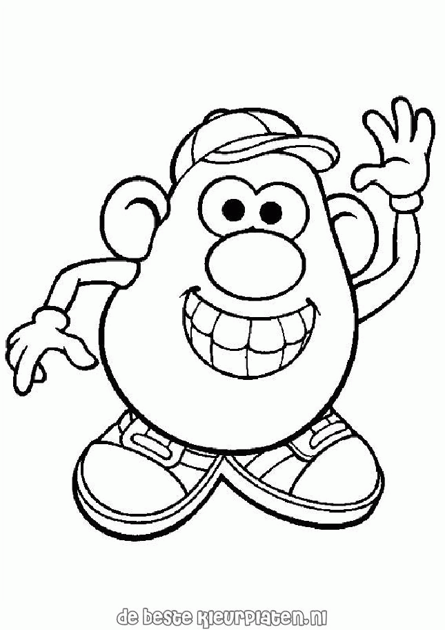 Mr Potato Head Outline Coloring Pages For Kids And For Adults