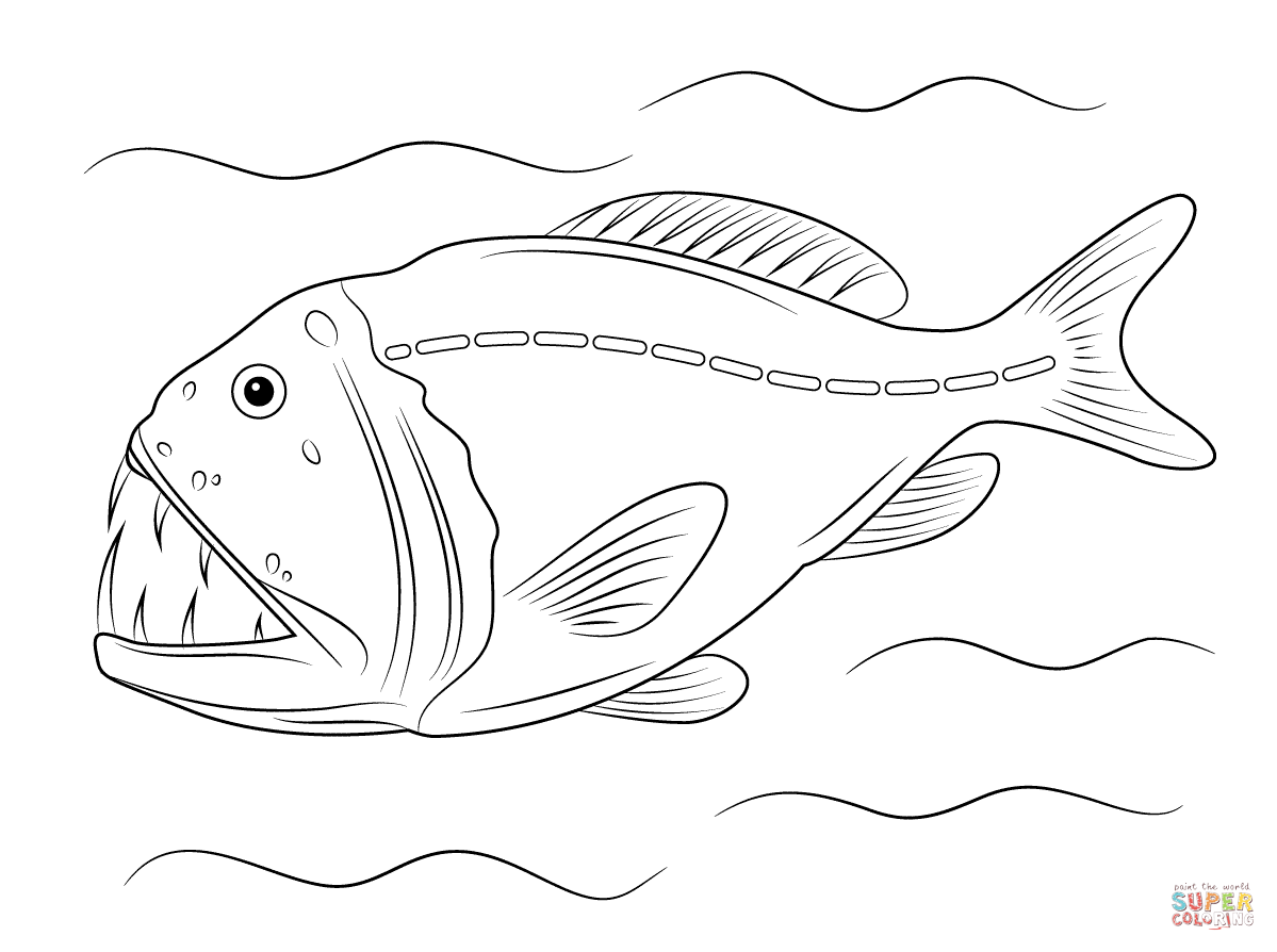 Deep sea fish coloring pages | Free Coloring Pages