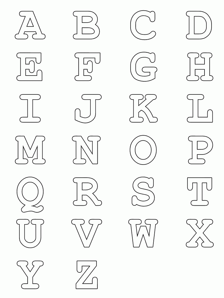Free Printable Colored Alphabet Letters : FREE Printable Letters A to Z