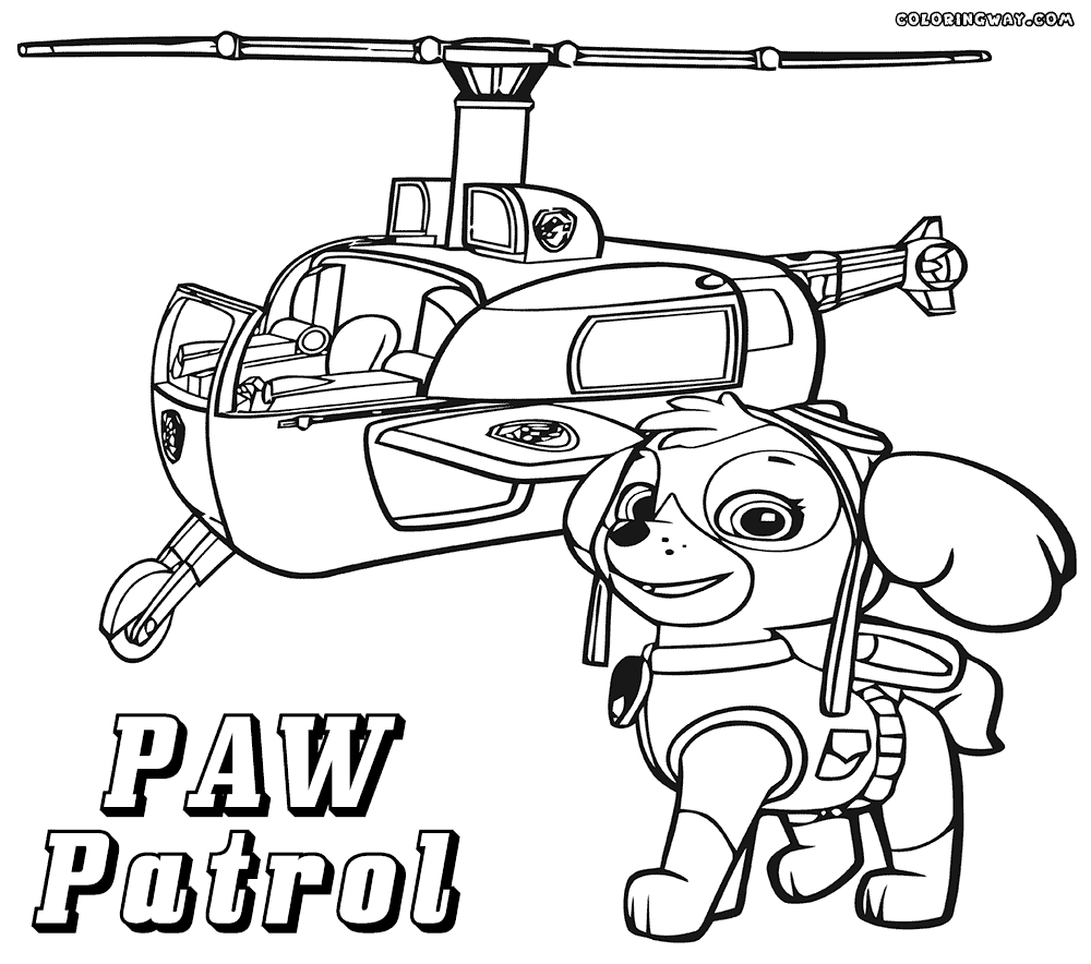 Skye Paw Patrol Coloring Page - Coloring Home