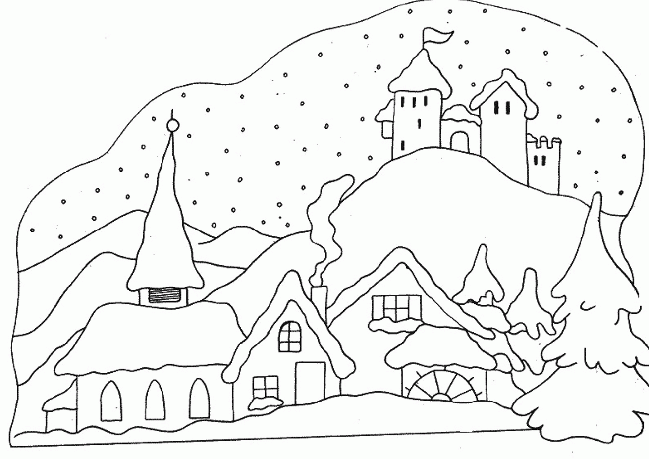 activity village winter coloring pages - photo #19