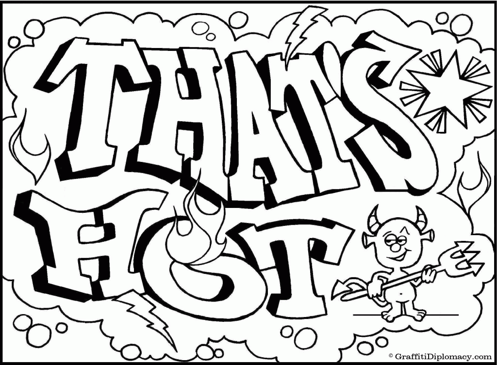 Graffiti Coloring Pages - Colorine.net | #14480