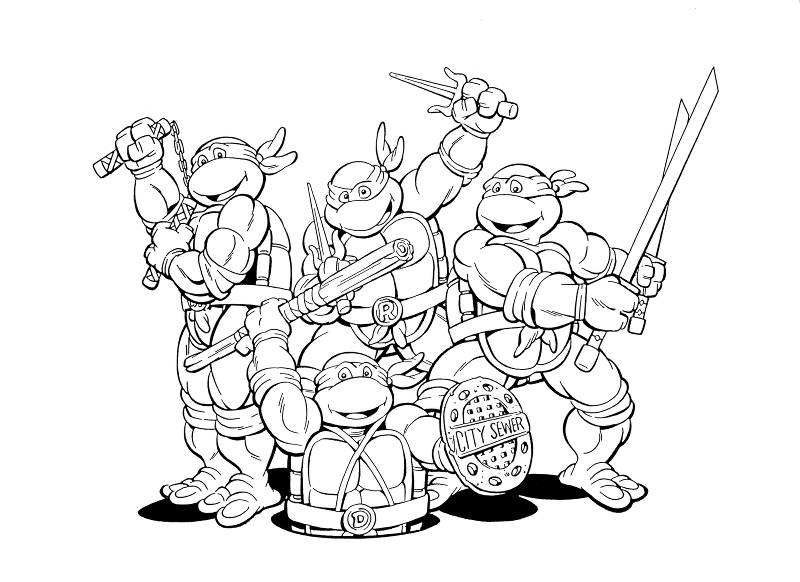 Teenage Mutant Ninja Turtles Coloring Pages Printable Turtle ...