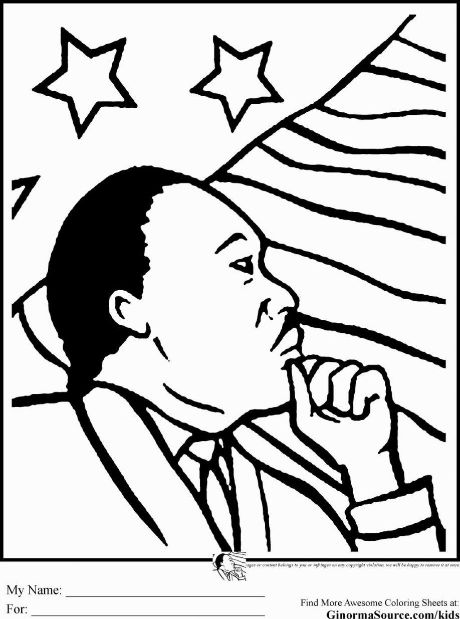Mlk Coloring Pages Martin Luther King Coloring Pages Free. Kids