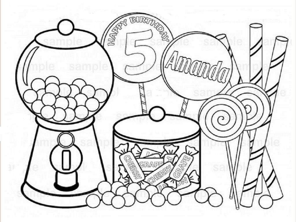 Of Candy - Coloring Pages for Kids and for Adults