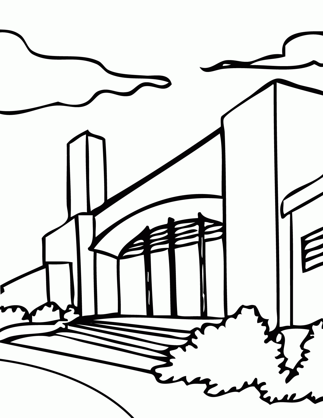 School Coloring Page - Handipoints
