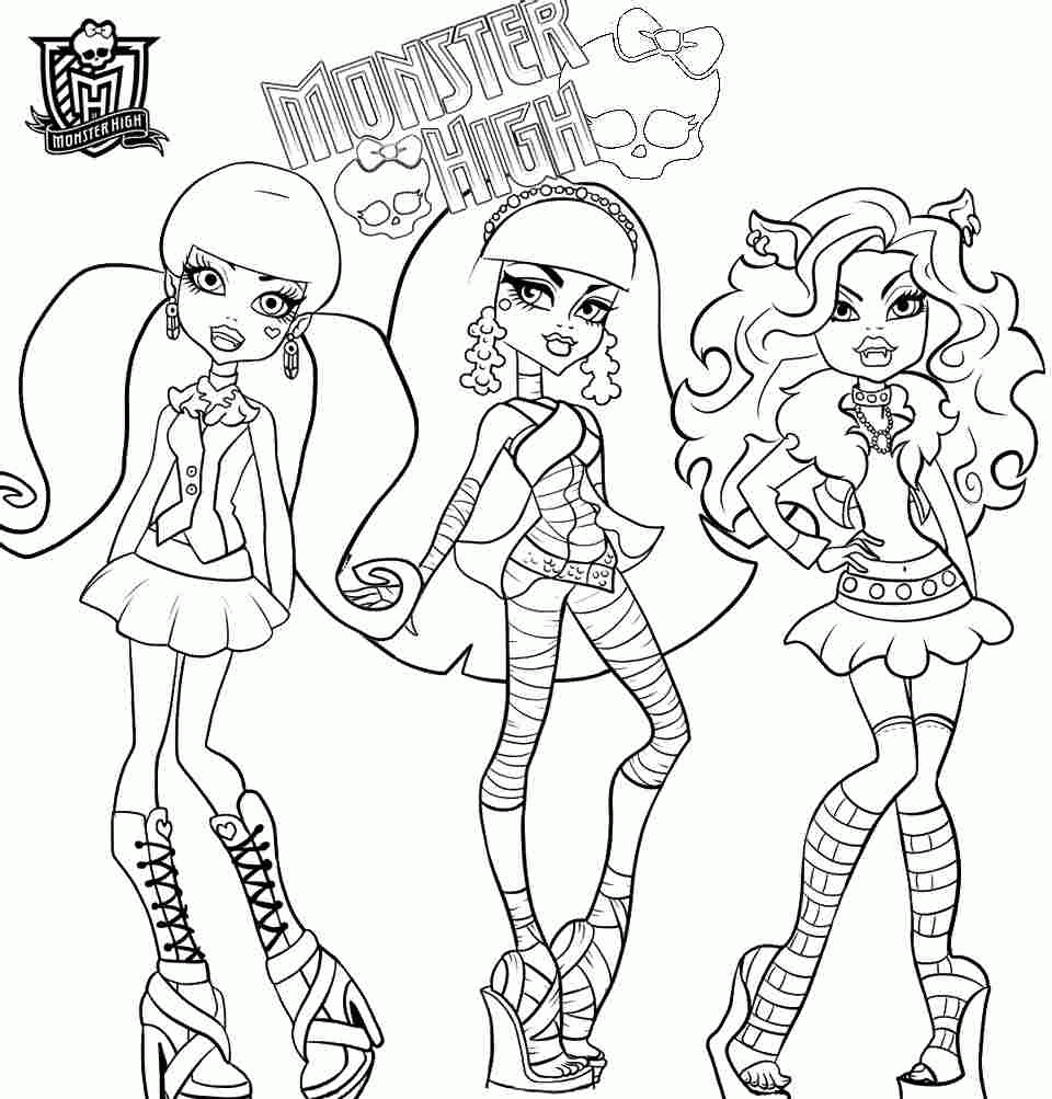 Free Printable Monster High Coloring Pages Cool - Coloring pages