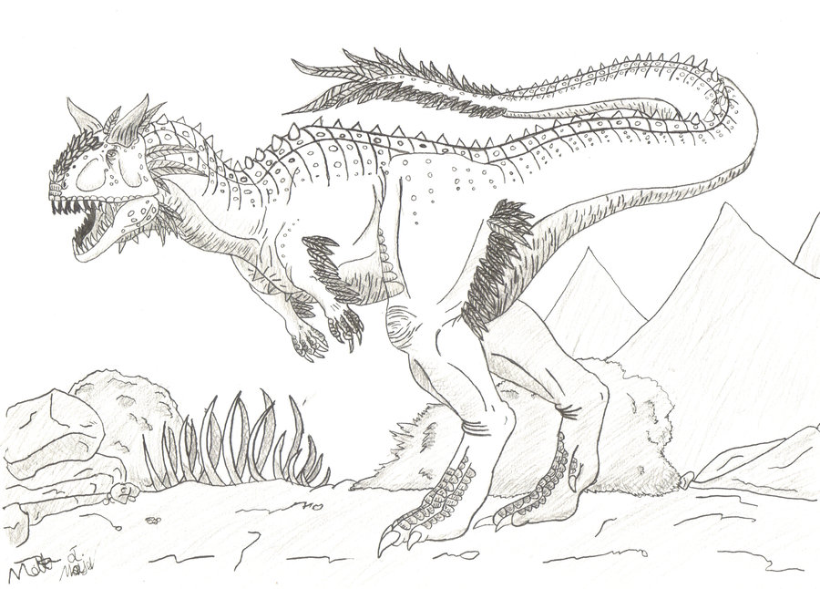 carnotaurus coloring page  coloring home