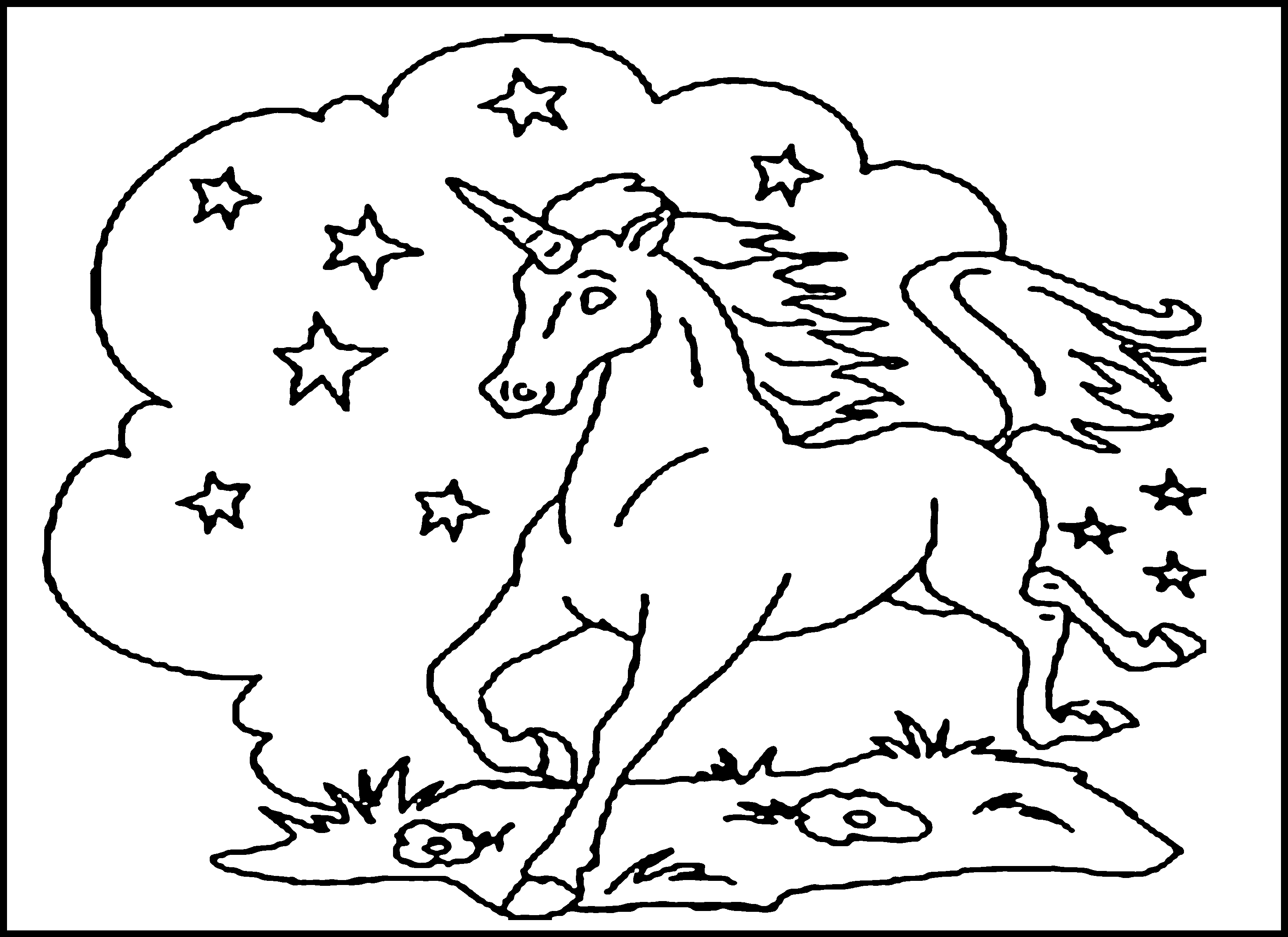Printable Unicorn Coloring Pages Kids - Colorine.net | #12999