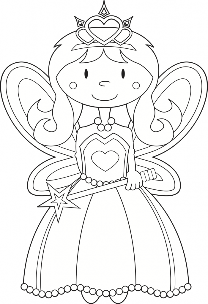 fairy princess coloring worksheet and song from kiboomu worksheets 