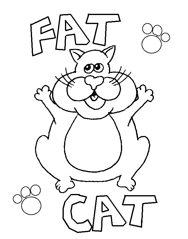 Cat Pictures To Color For Kids - Coloring Home