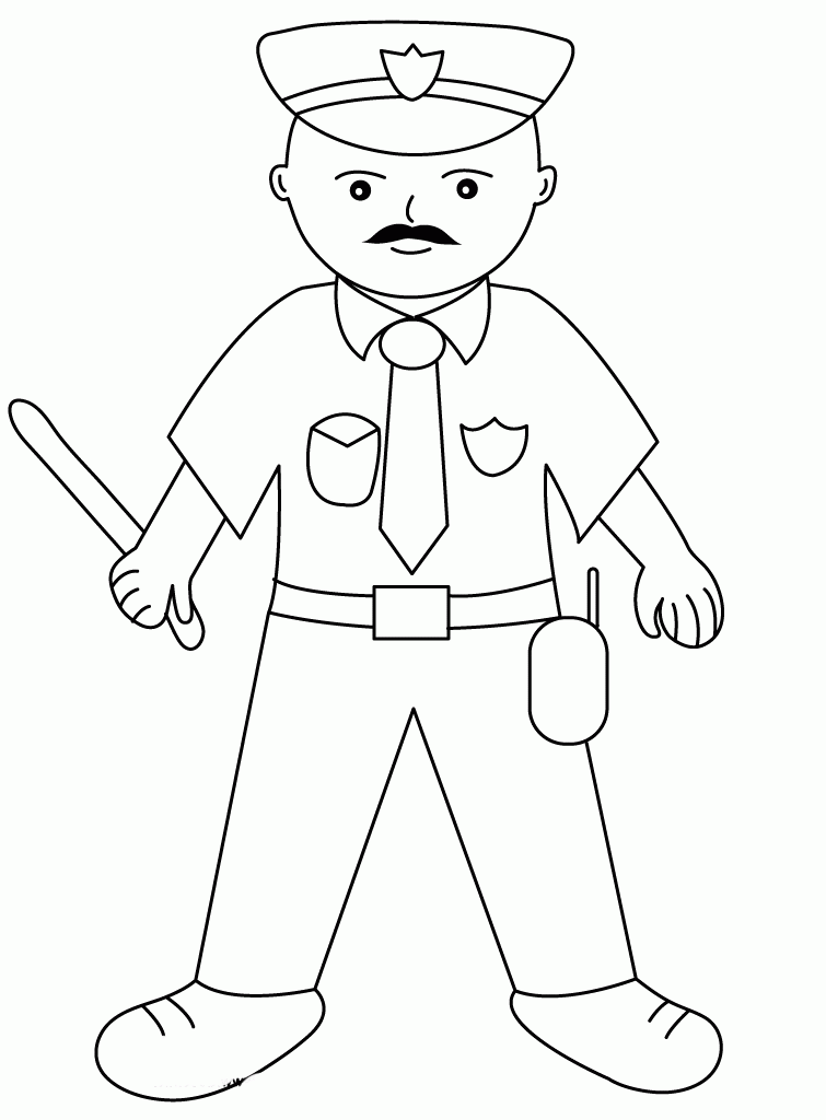 Policeman Coloring Page Coloring Home