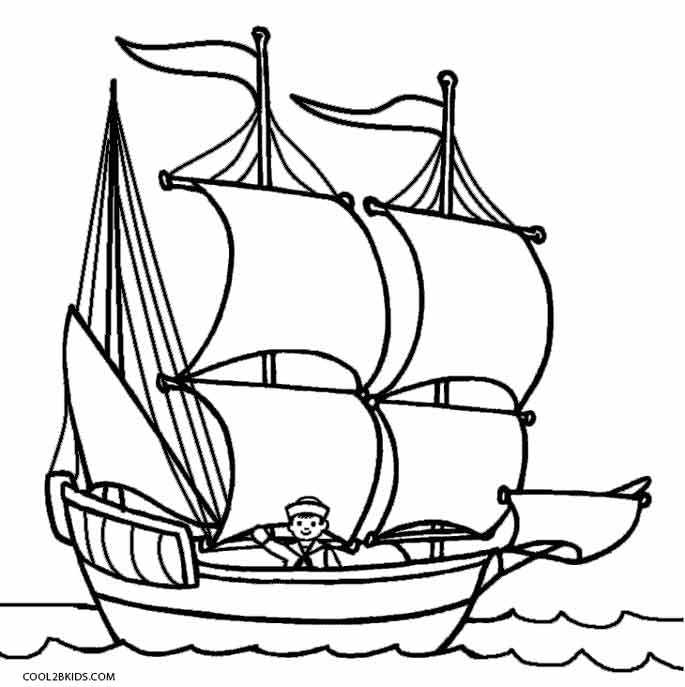 Printable Boat Coloring Pages For Kids