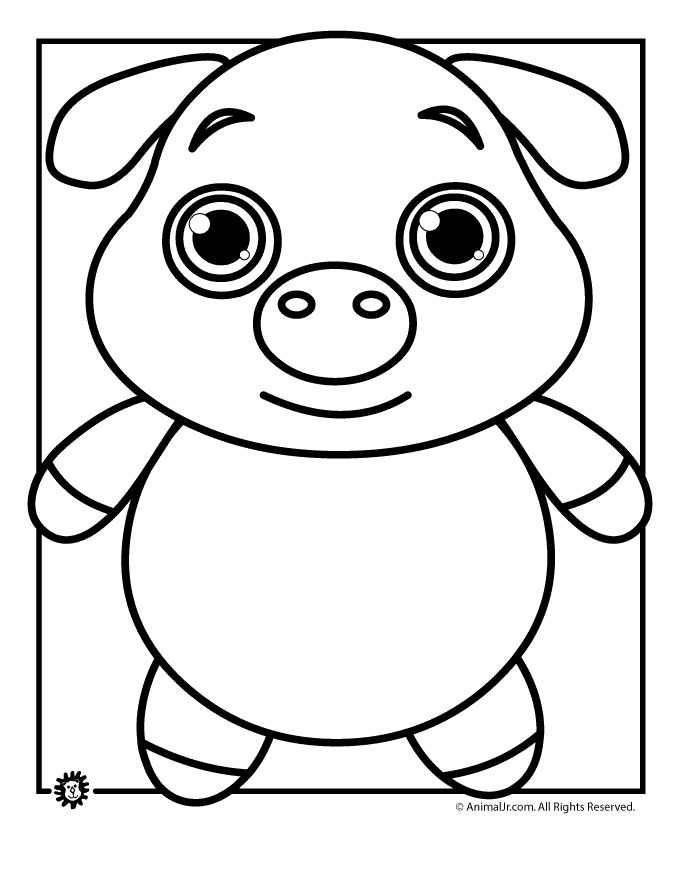 Cute Pig Coloring Page | Woo! Jr. Kids Activities