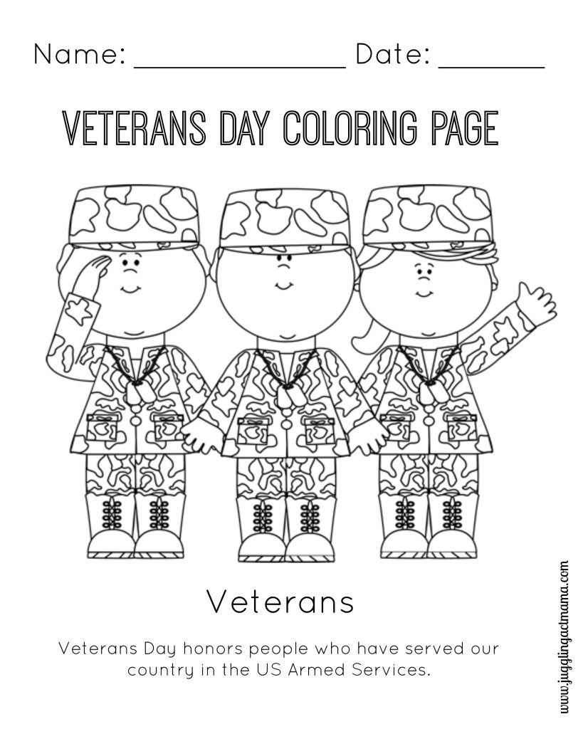 Veterans Day Free Coloring Printable