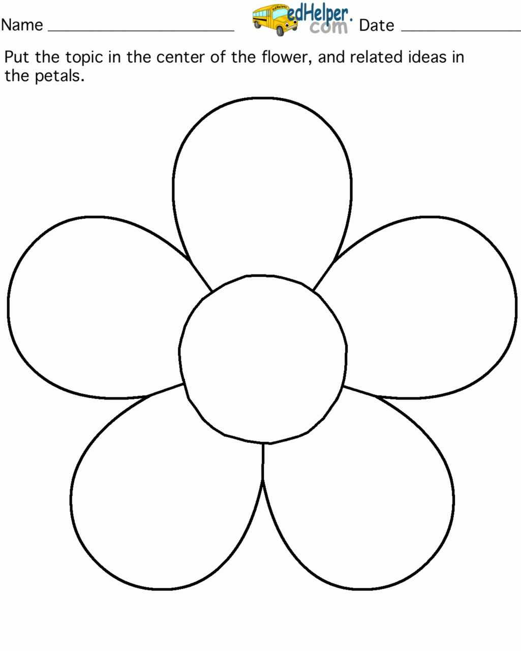 Free Coloring Pages Of Flower Petal Flowers With Petals Coloring ...