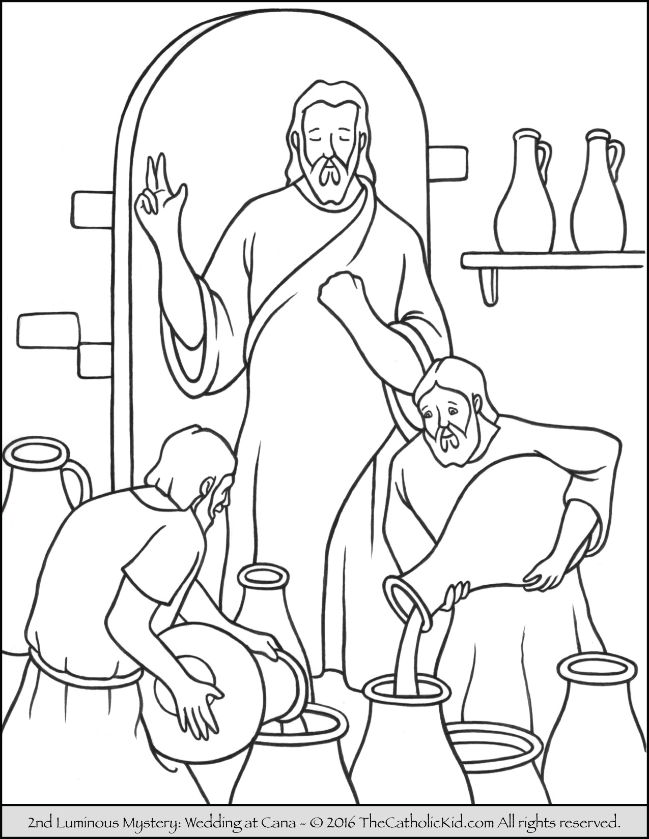 45 Jesus Turns Water Into Wine Coloring Page