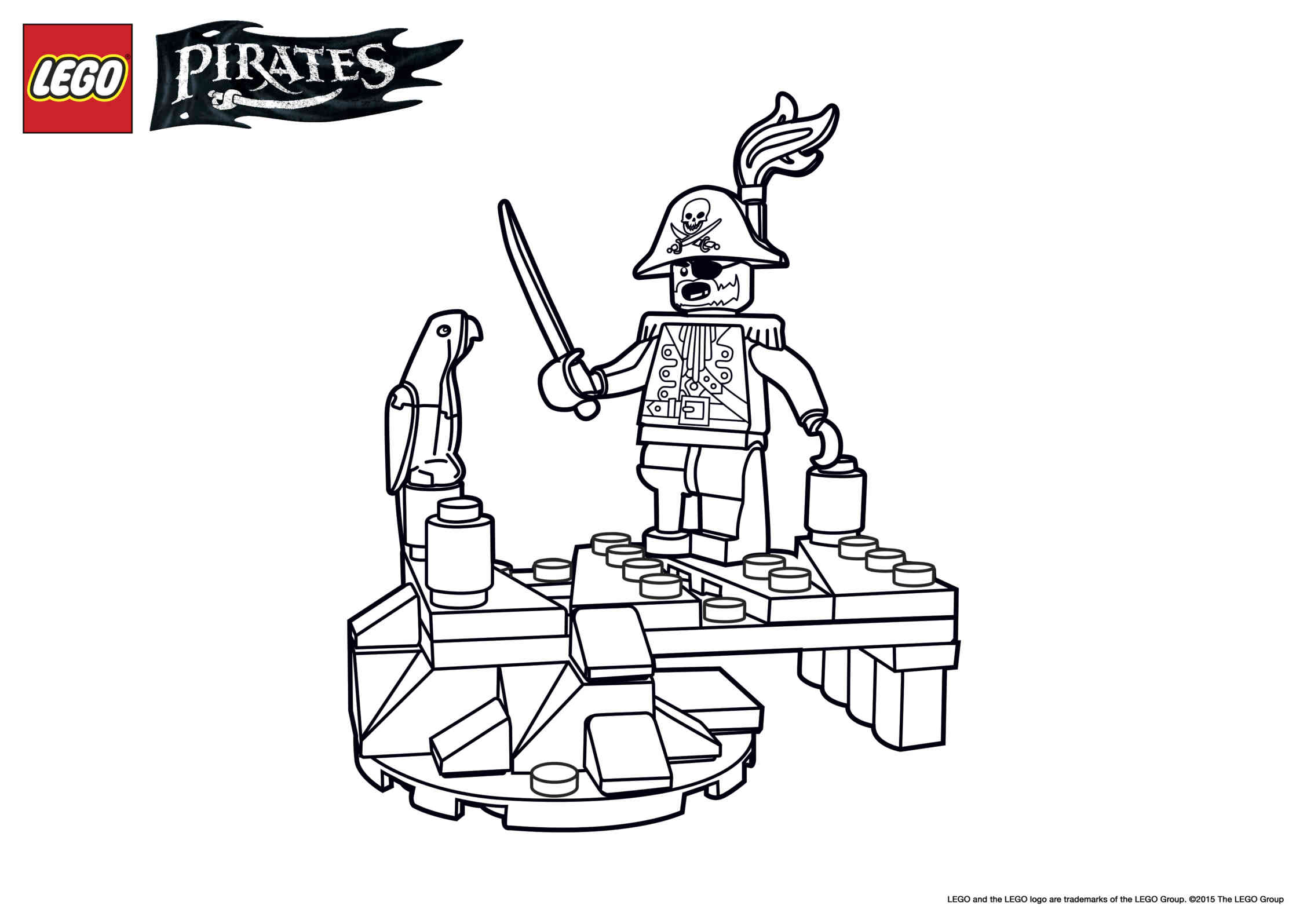 Pirate and Parrot Coloring Page - Wallpaper - Activities - LEGO ...
