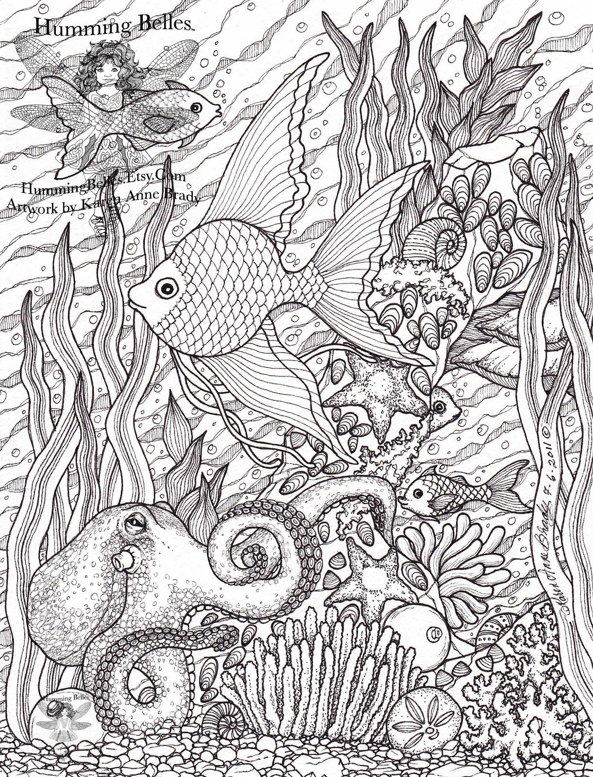 Humming Belles".....: New! Undersea Illustrations and Coloring Pages