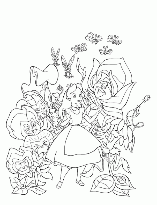 Alice In Wonderland Caterpillar Coloring Pages - Coloring Home