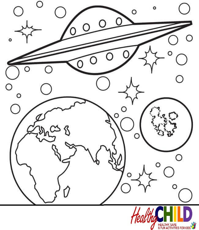 solar system - Space and Solar System Coloring pages