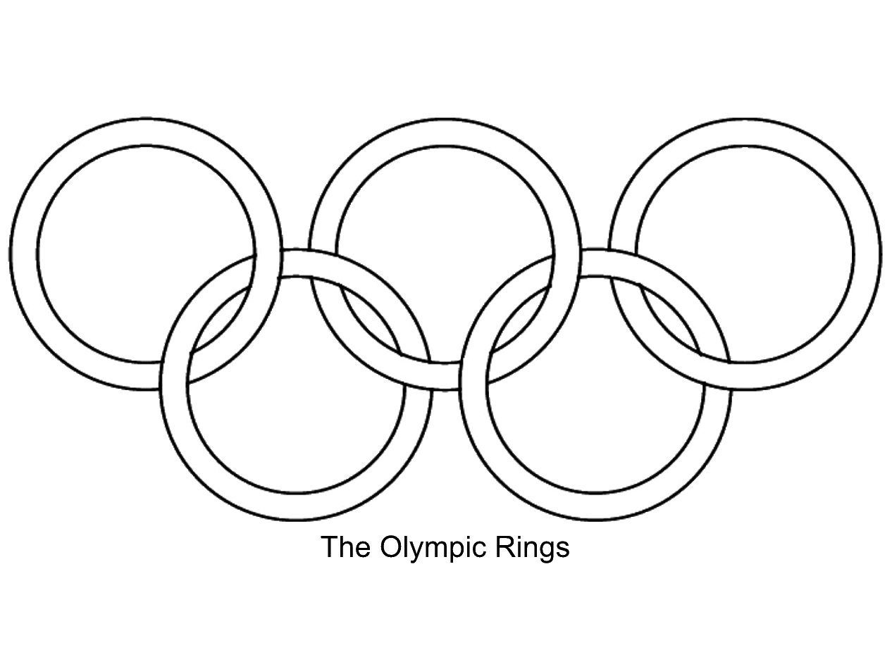Olympic Games Flag Coloring Page - Coloring