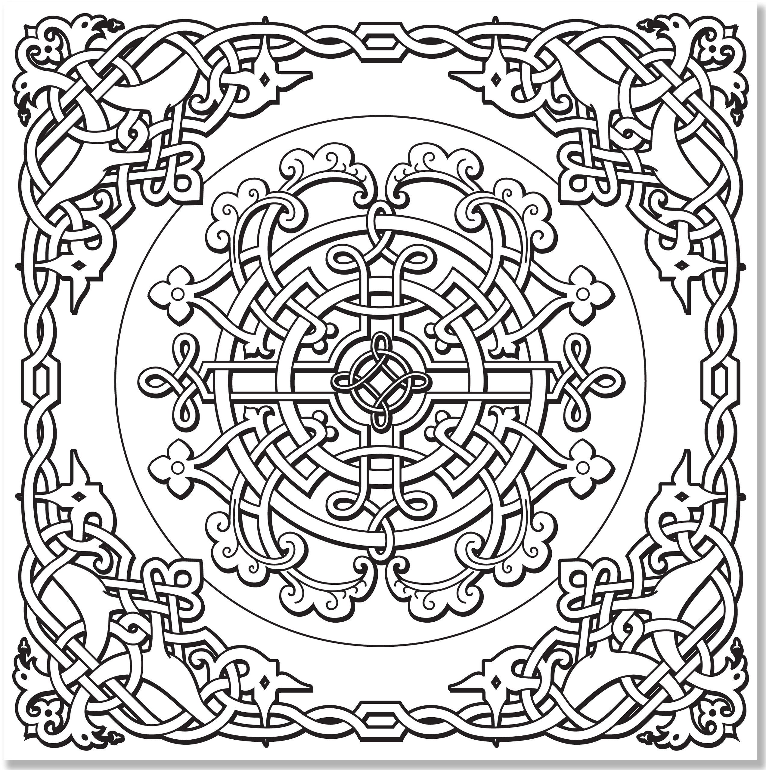 Celtic Words Coloring Page - Coloring Pages For All Ages