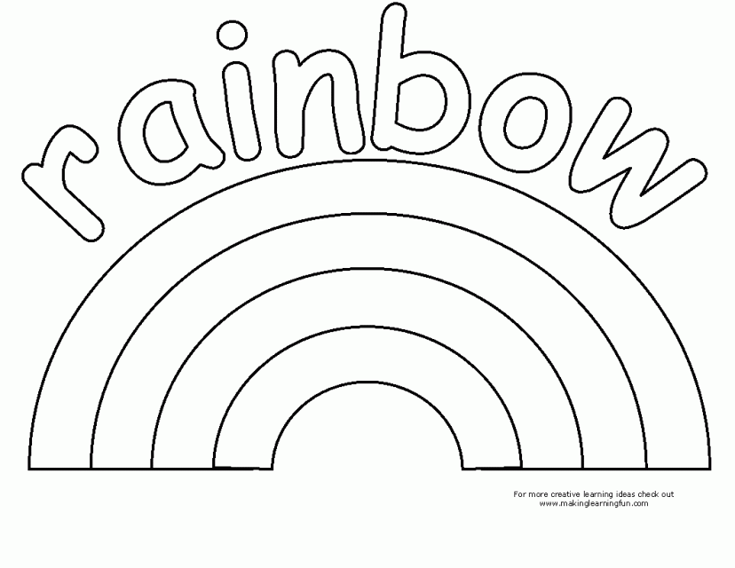 Rainbow Coloring Pages For Preschool - Coloring Home