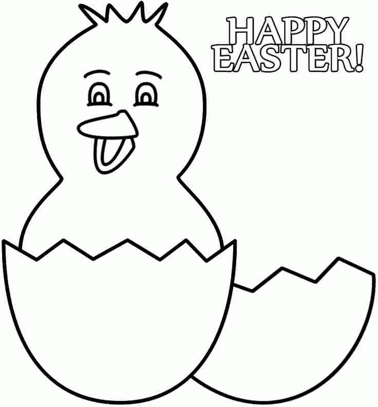 Colouring Sheets Easter Chick Printable For Kids & Boys - #
