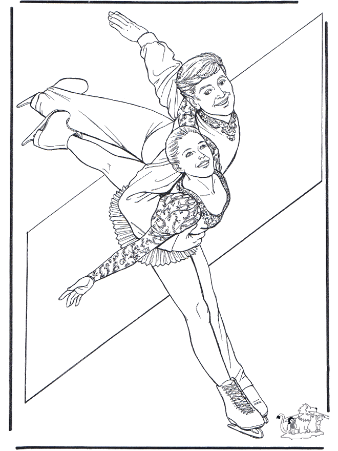 Figure Skating Coloring Pages Coloring Home