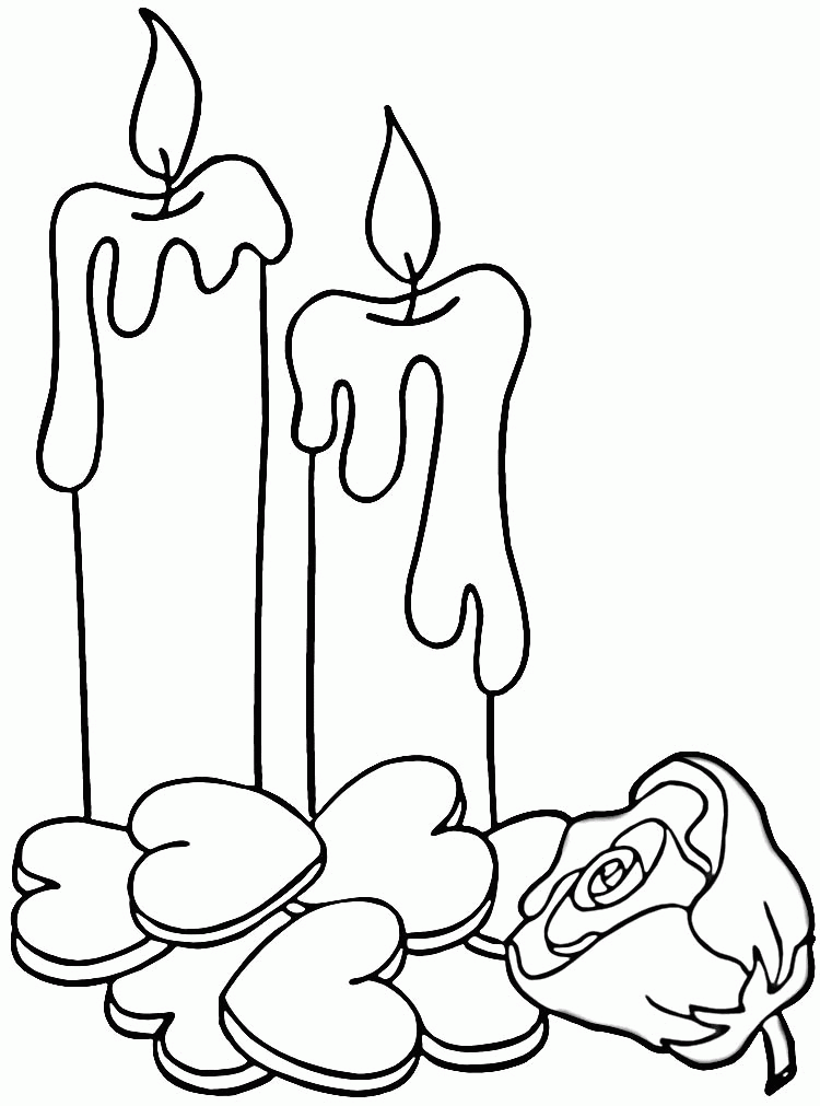 Coloring Pages Of Roses And Hearts - Coloring Home