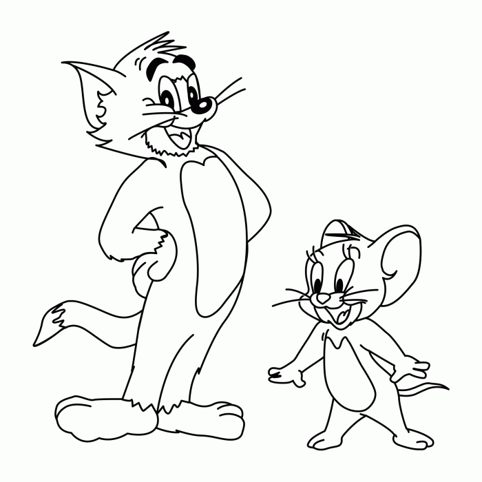 Kids Coloring Page Tom and Jerry | Kids Coloring Page