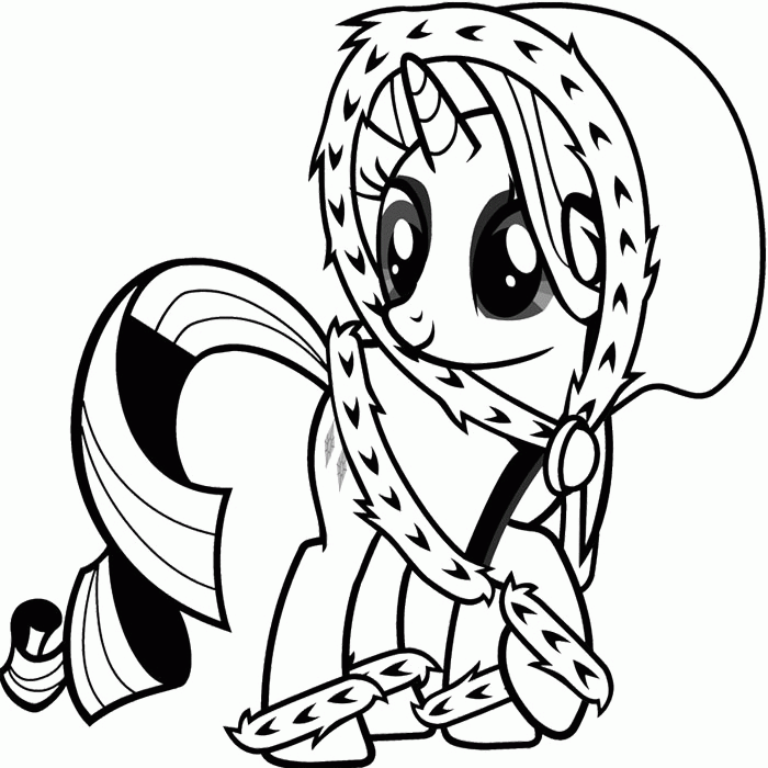My Little Pony Coloring Pages : Cute Baby Rarity My Little Pony 