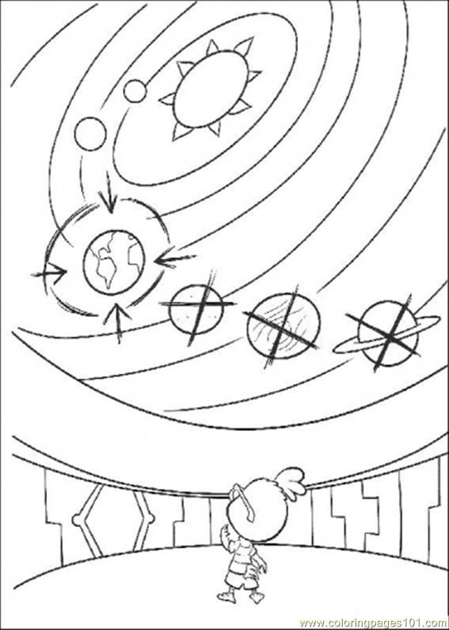 Coloring Pages Looking For The Solar System (Cartoons > Chicken 