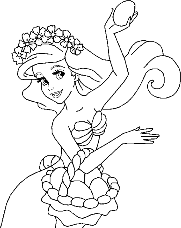 Ariel The Mermaid Coloring Pages - Coloring Home