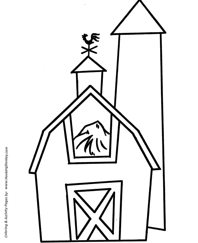 Pre-K Coloring Pages | Free Printable Barn Pre-K Coloring page ...