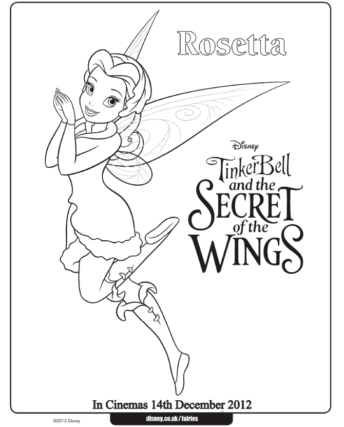 TinkerBell coloring pages - Rosetta