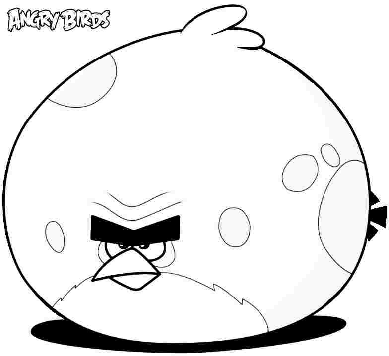 Angry Bird Terence Coloring Page - Coloring Home