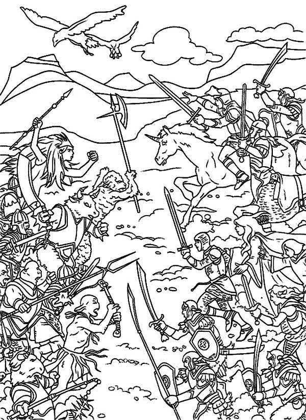 The War in Narnia World Chronicles of Narnia Coloring Page - Free ...